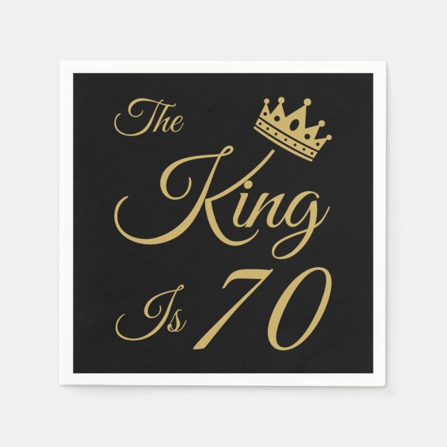 Serviette En Papier Drôle 70ème anniversaire pour les hommes (Devant)