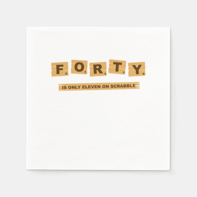 Serviette En Papier Drôle années 1980 40 ans 40e anniversaire Quarante (Devant)
