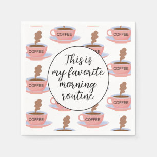 Serviette En Papier Drôle café du matin