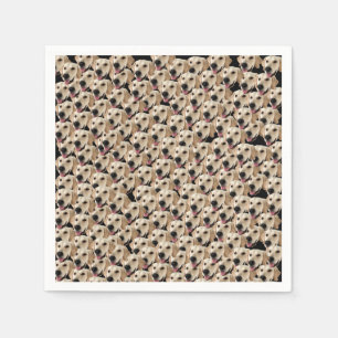 Serviette En Papier Drôle Chien Anniversaire Fête Personnalisé Visage