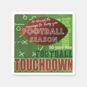 Serviette En Papier Drôle Citation jeu de football Touchdown