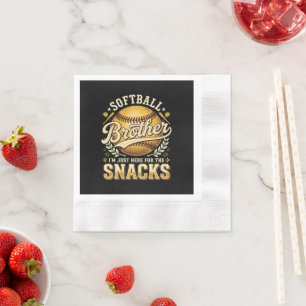 Serviette En Papier Drôle de frère de softball Snacks Sports