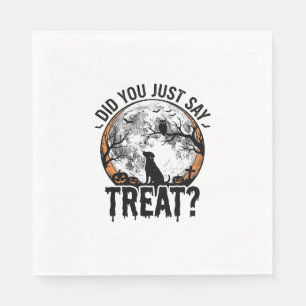 Serviette En Papier Drôle de friandise pour chien Halloween Design vec