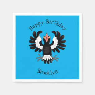 Serviette En Papier Drôle dessin animé de Magpie australienne