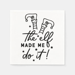 Serviette En Papier Drôle Elf de Noël m'a fait faire ça Drôle Cool rét