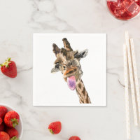 Drôle Giraffe serviettes sourire