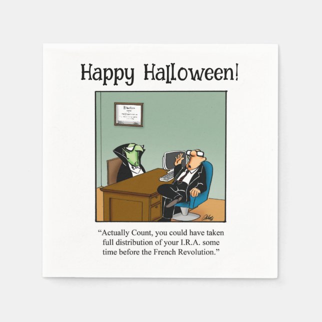 Serviette En Papier Drôle Halloween Party Napkins (Devant)