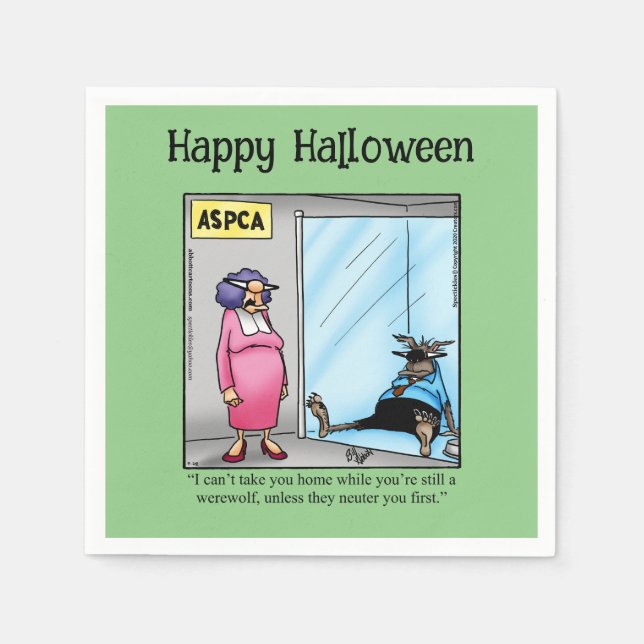 Serviette En Papier Drôle Halloween Party Napkins (Devant)