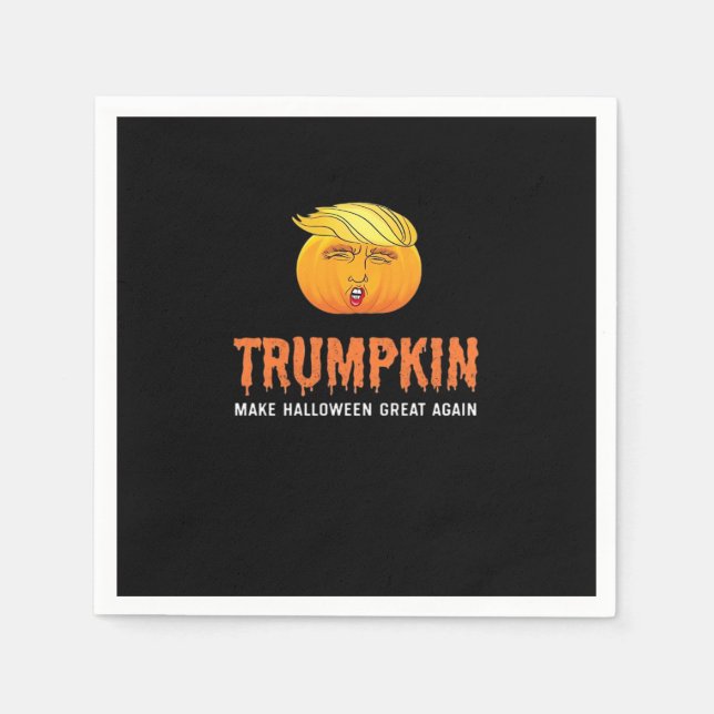 Serviette En Papier Drôle Halloween Trumpkin (Devant)
