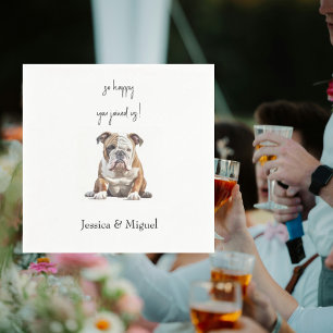 Serviette En Papier Drôle Mariage Animaux de compagnie Cocktail II