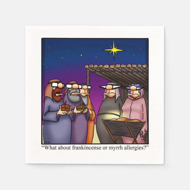 Serviette En Papier Drôle Noël Humour fêtes serviettes (Devant)