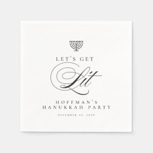 Serviette En Papier Drôle Personnalisé Lit Hanoukka Party Cocktail