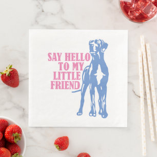 Serviette En Papier Drôle Petite Grande Dane Napkins