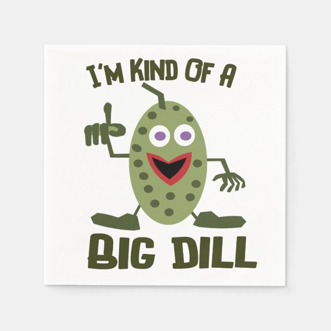 Serviette En Papier Drôle Pickle Pun Cocktail Napkins (Devant)