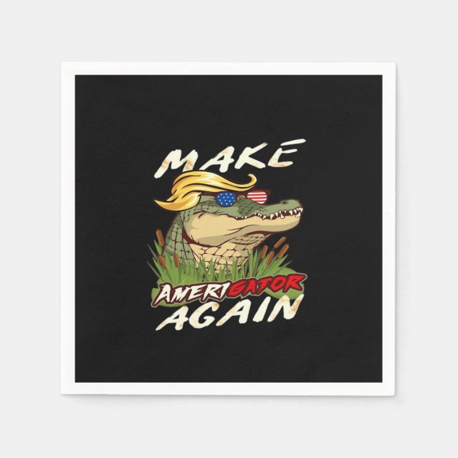 Serviette En Papier Drôle Rendre Amerigator Donald Parody Américain (Devant)