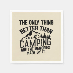 Serviette En Papier Drôle slogan de camping été citations