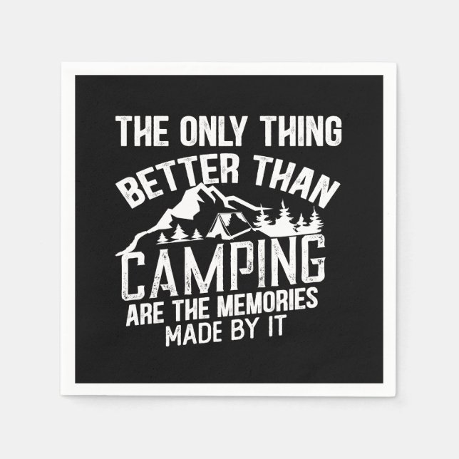 Serviette En Papier Drôle slogan de camping été citations (Devant)