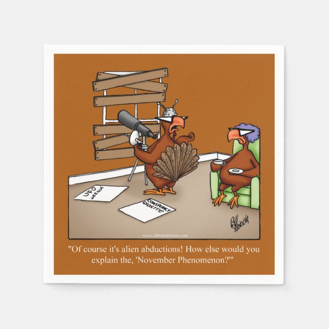 Serviette En Papier Drôle Thanksgiving Cocktail Party Napkins (Devant)