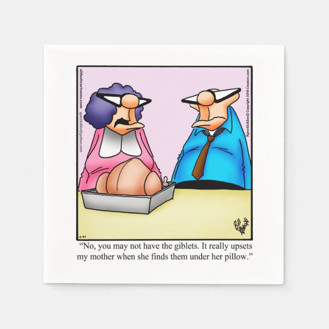 Serviette En Papier Drôle Thanksgiving Humour Cocktail Napkins (Devant)
