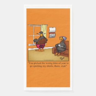 Serviette En Papier Drôle Thanksgiving Humour serviettes de toilette