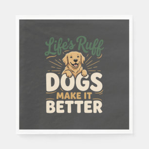 Serviette En Papier Drôles Chiens Rendent Ça Meilleur