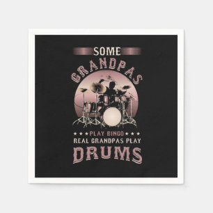 Serviette En Papier Drummers Amateurs de musique Drumming Musiciens Re