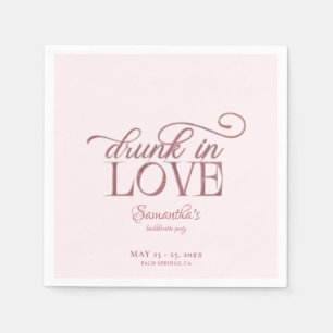 Serviette En Papier Drunin In Love Champagne Tower Pink Bachelorette