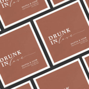 Serviette En Papier Drunk In Love Burnt Orange Mariage