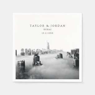 Serviette En Papier Dubaï Mariage Photo personnalisée Cocktail serviet