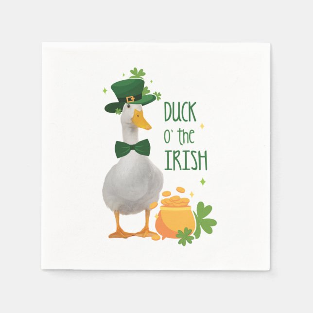 Serviette En Papier Duck o' the Irish St. Patricks Day (Devant)