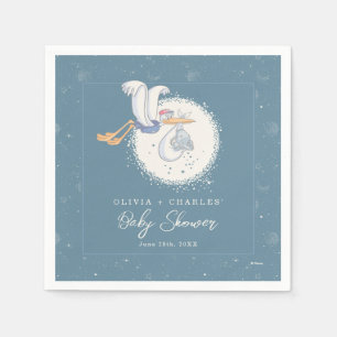 Serviette En Papier Dumbo & Stork   Au-dessus de la lune - Baby shower