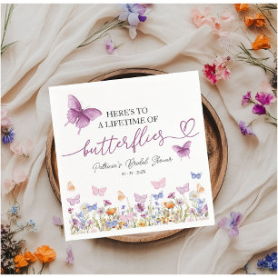 Serviette En Papier Durée de vie des papillons Fête de mariage champêt