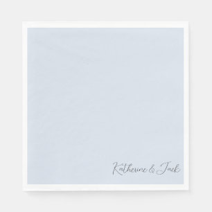 Serviette En Papier Dusty Blue Custom Names Luncheon Napkins