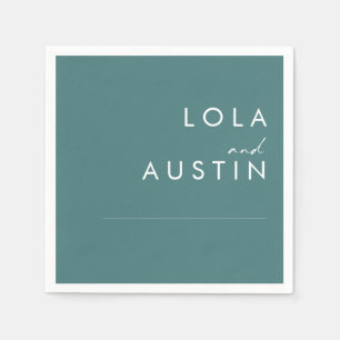 Serviette En Papier Dusty Boho   Serviettes Mariages vertes