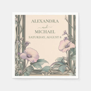 Serviette En Papier Dusty Lavender Frame mariage