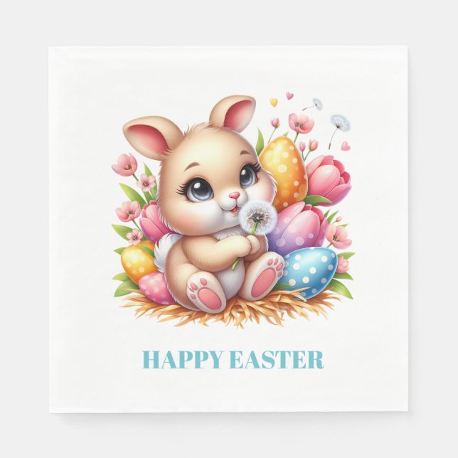Serviette En Papier Easter Bunny Paper Napkins (Devant)