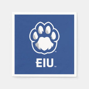 Serviette En Papier Eastern Illinois Panthers Empreinte de patte & EIU