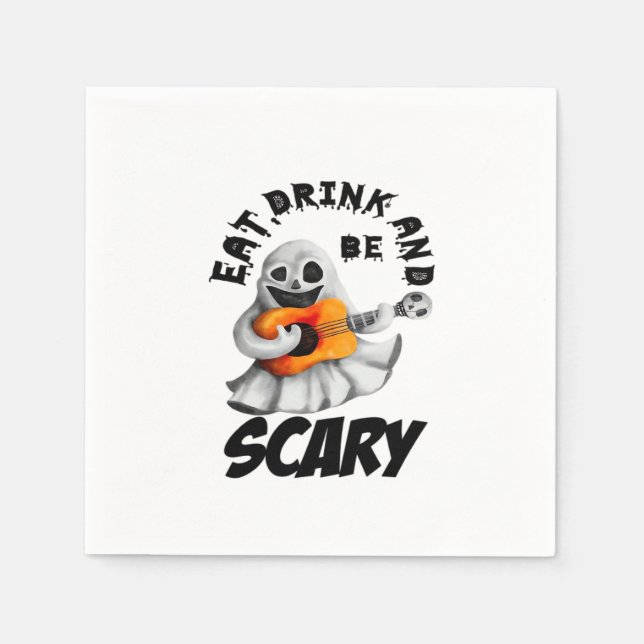 Serviette En Papier Eat Drink And Be Scared Minimal Clean (Devant)