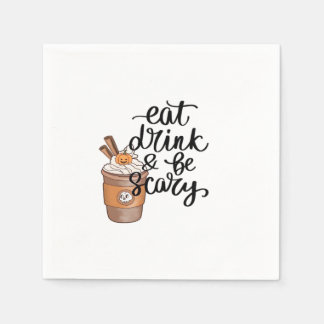 Serviette En Papier Eat Drink And Be Scary Funny Trendy