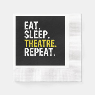 Serviette En Papier Eat Sleep