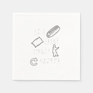 Serviette En Papier Eat Sleep Tai Chi Repeat Gift Idea