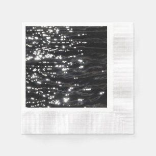 Serviette En Papier Eau brillante noire