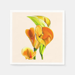 Serviette En Papier Eau de flotteur orange calla