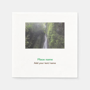 Serviette En Papier eau océan plage photo ajouter nom texte place été