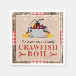 Serviette En Papier Ébullition de la langouste annuel Famille fête Piq