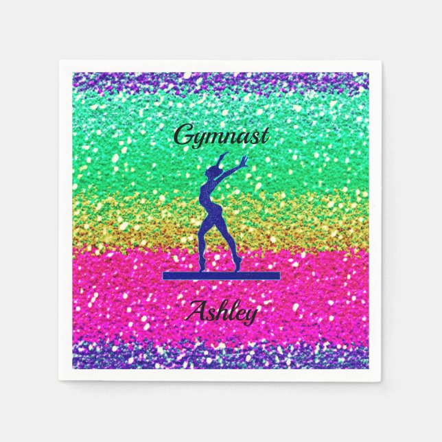 Serviette En Papier Éclairage de faisceau de gymnastique (Devant)