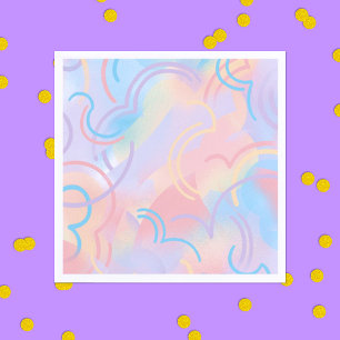 Serviette En Papier Éclats arc-en-ciel
