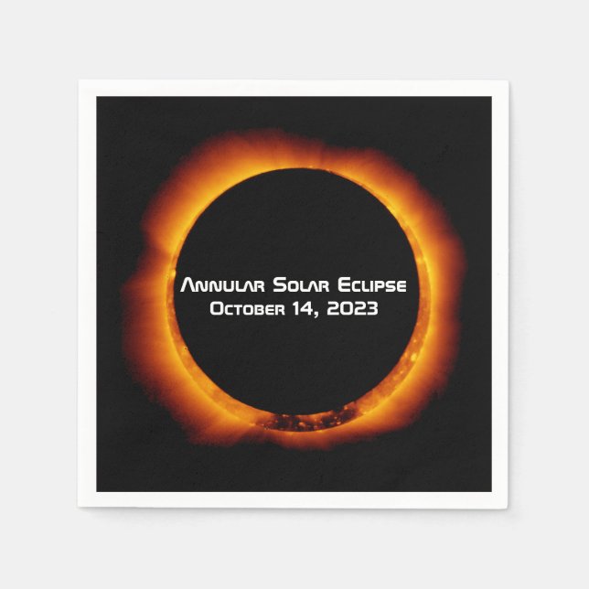 Serviette En Papier Éclipse solaire annuelle 2023 (Devant)