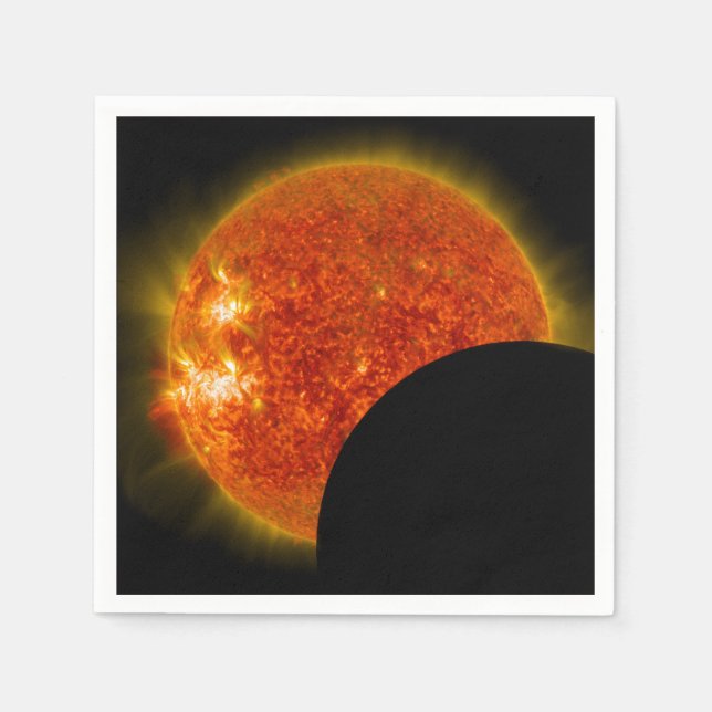 Serviette En Papier Éclipse solaire en cours (Devant)
