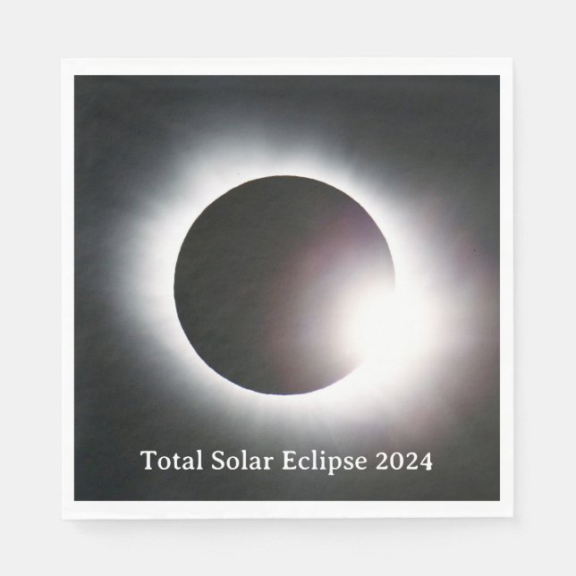 Serviette En Papier Éclipse solaire totale 2024 (Devant)